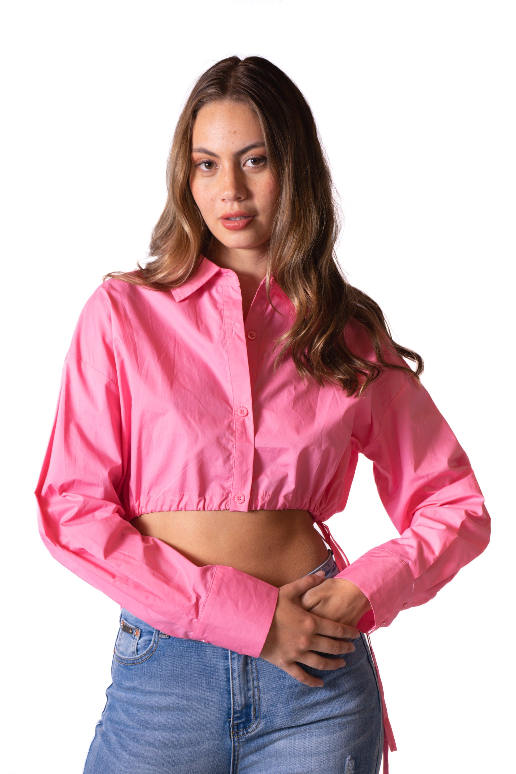 Camisa Cropped Para Mujer