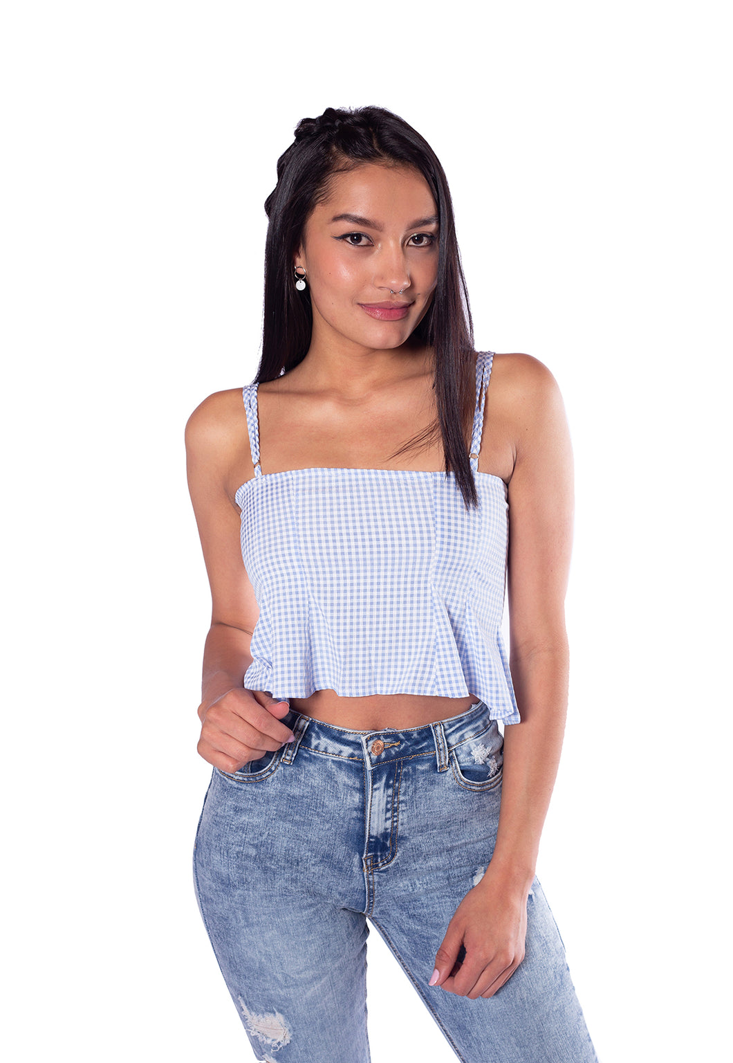Blusa A Cuadros Para Mujer
